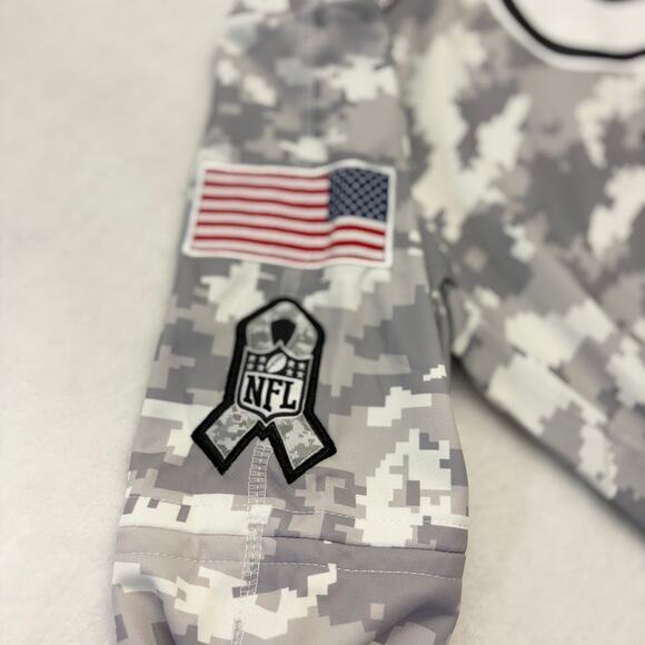 Green Bay Packers Men's NFL Salute to Service Gray Camo Hoodie Size L - Picture 8 of 10